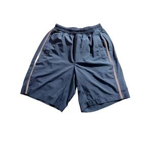 Lululemon Men's Pace Breaker lined 9" shorts in Blue with Reflective Stripe. L
